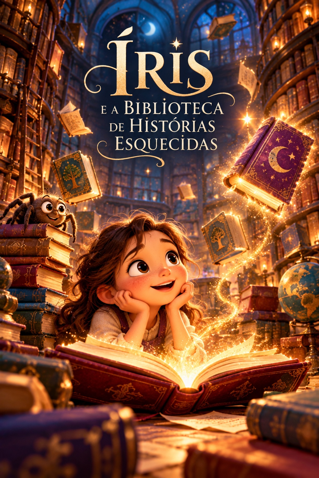Capa de Íris e a Biblioteca de Histórias Esquecidas